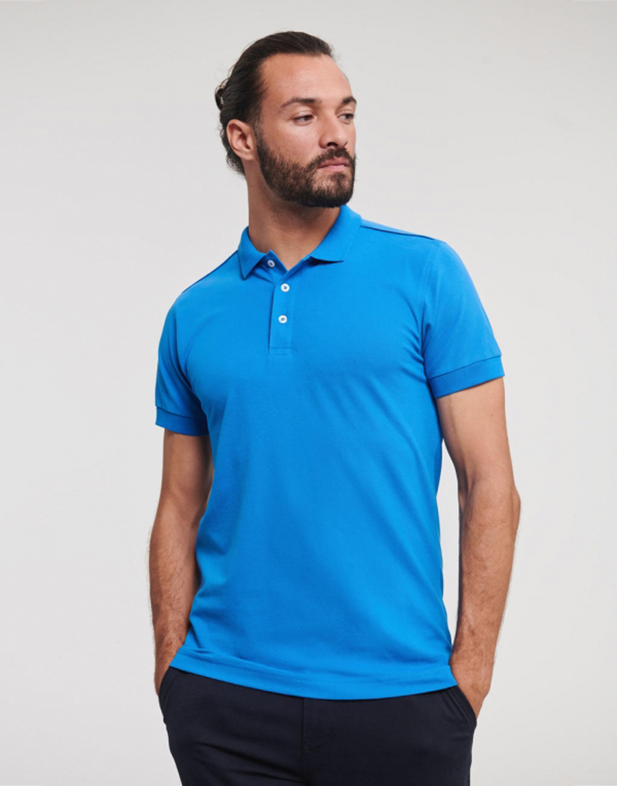 Russell 0R566M0 Men's Fitted Stretch Polo